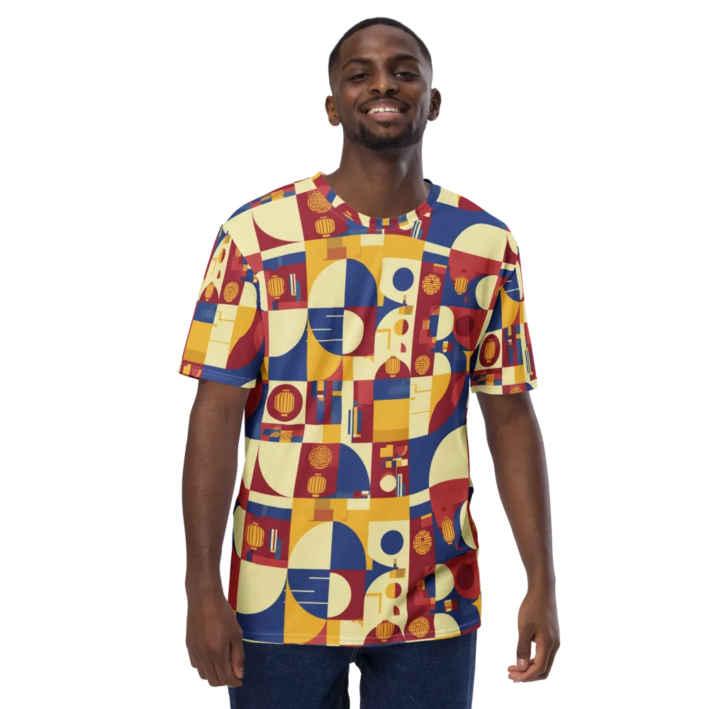 Lantern Geometry on Men's Crew Neck T-Shirt — Front