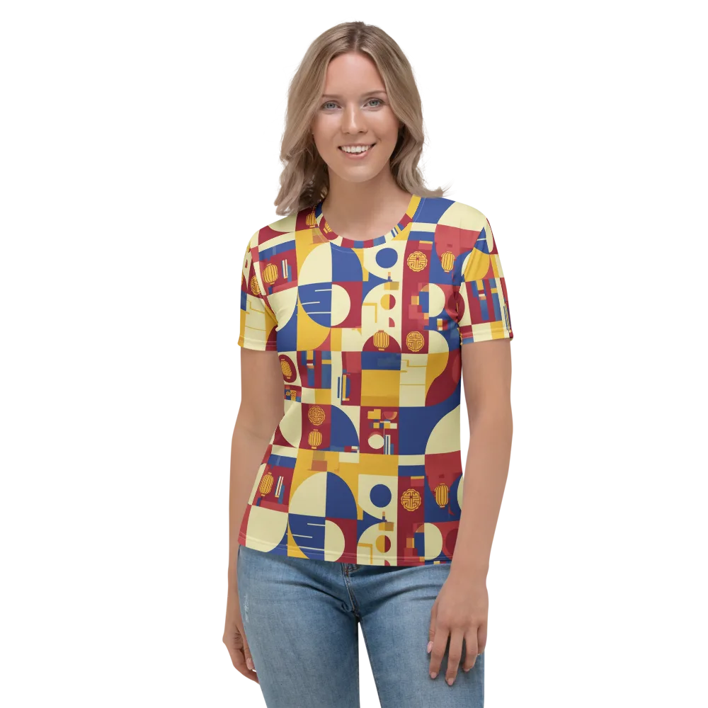Lantern Geometry on Women's Crew Neck T-Shirt — Front