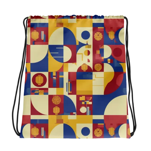 Lantern Geometry on a Drawstring Bag