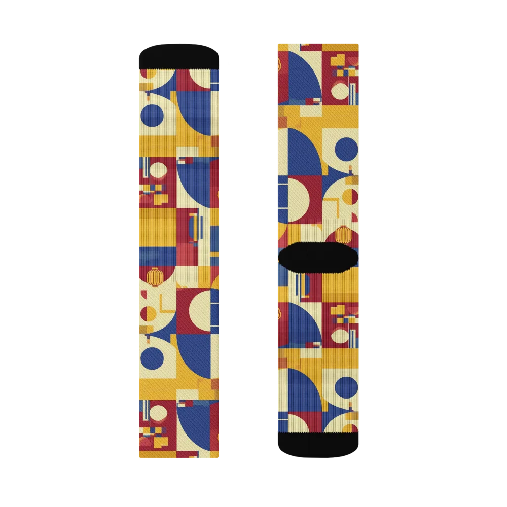 Lantern Geometry on Socks — Left Sock