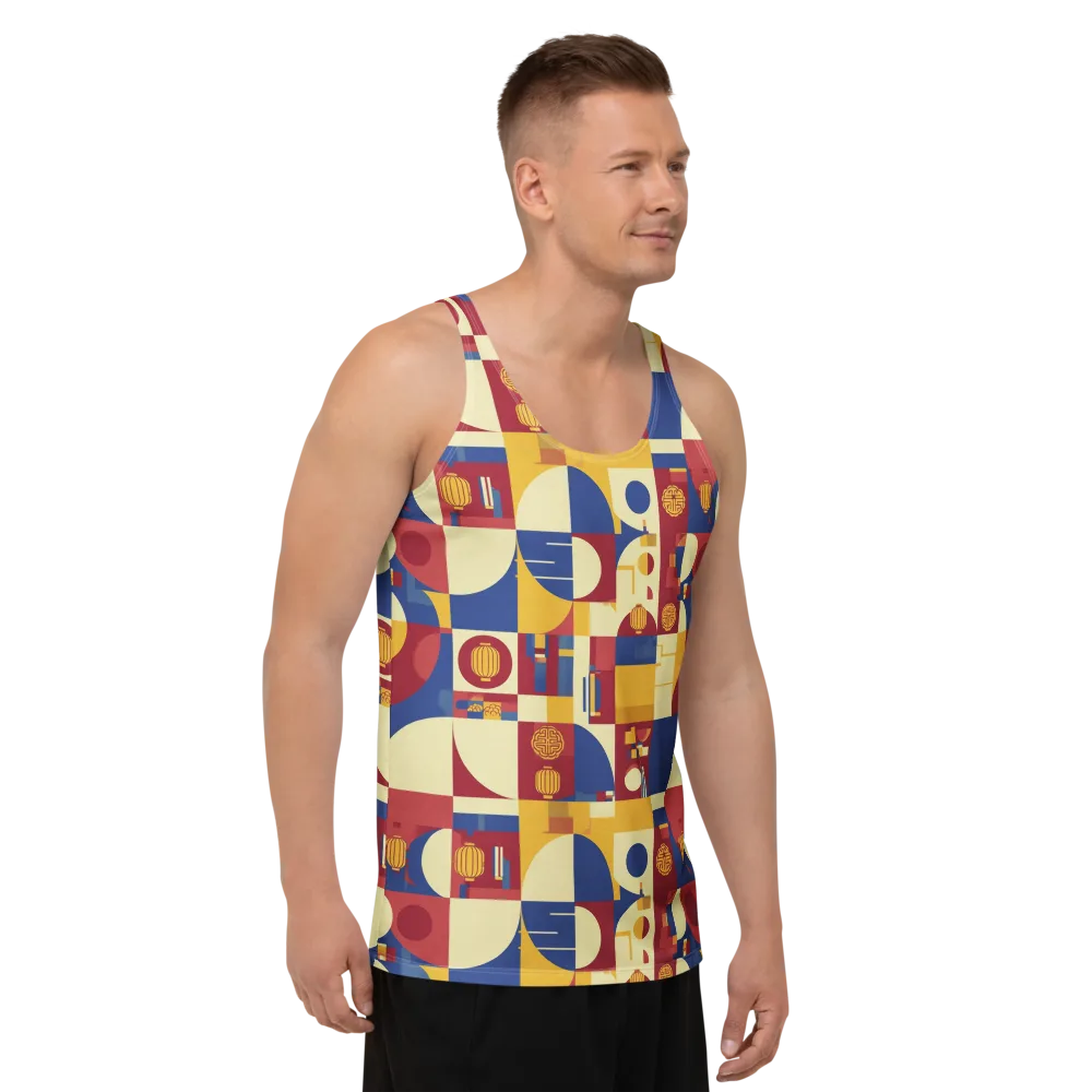 Lantern Geometry on Men's Tank Top — Right Front