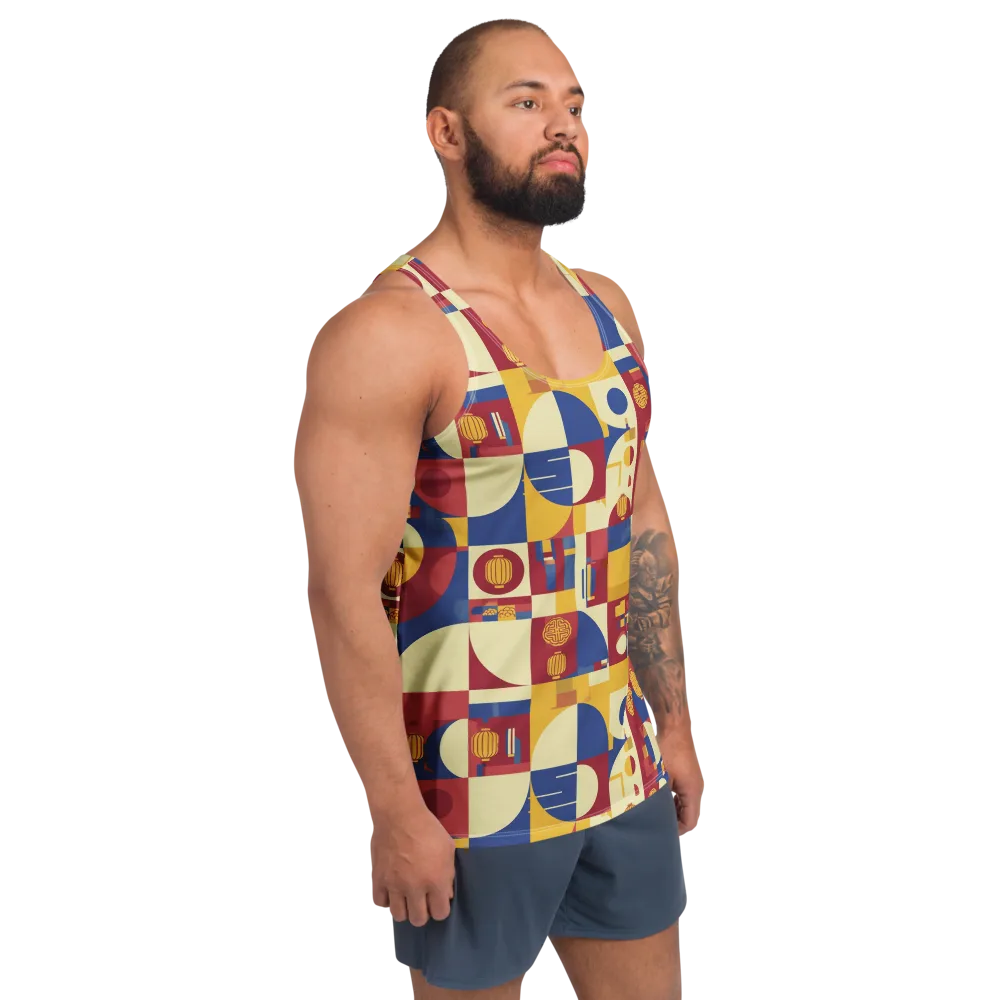 Lantern Geometry on Men's Tank Top — Right Front