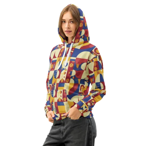Lantern Geometry on a Cotton Hoodie