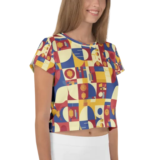 Lantern Geometry on a Crop Tee