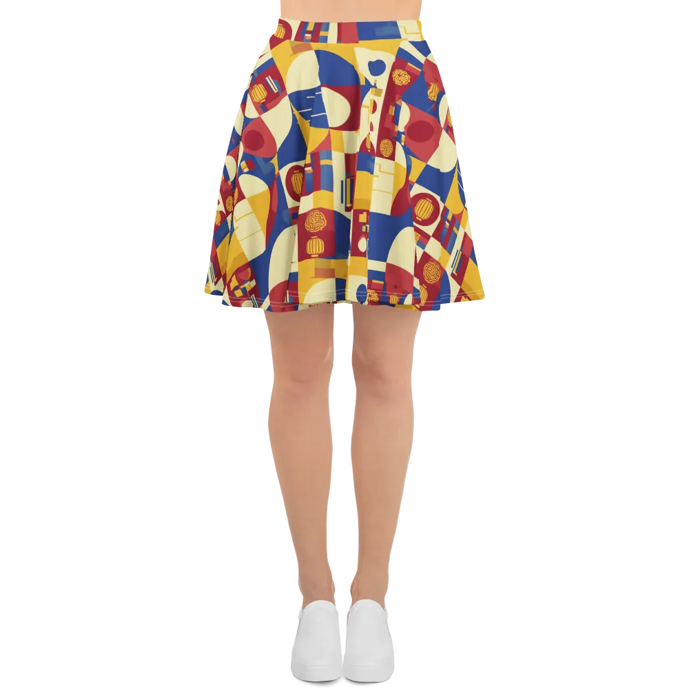 Lantern Geometry on Skater Skirt — Front