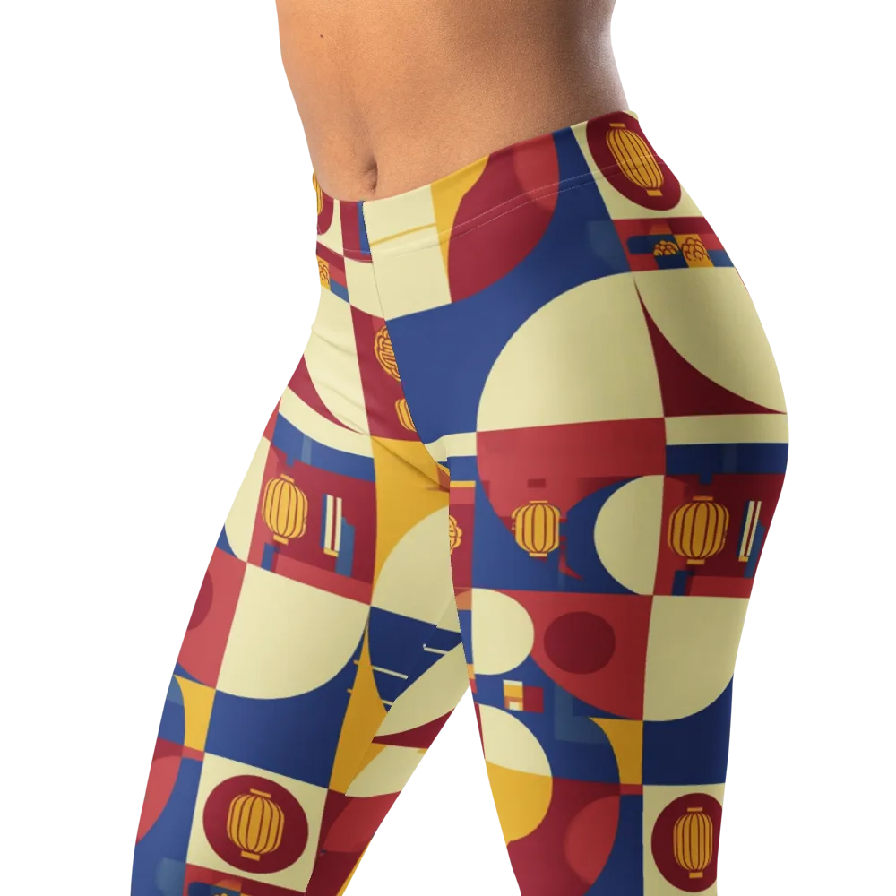 Lantern Geometry on Leggings — Left Front