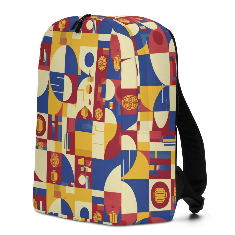 Lantern Geometry on Minimalist Backpack — Left