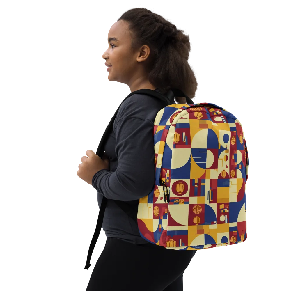 Lantern Geometry on Minimalist Backpack — Right Front