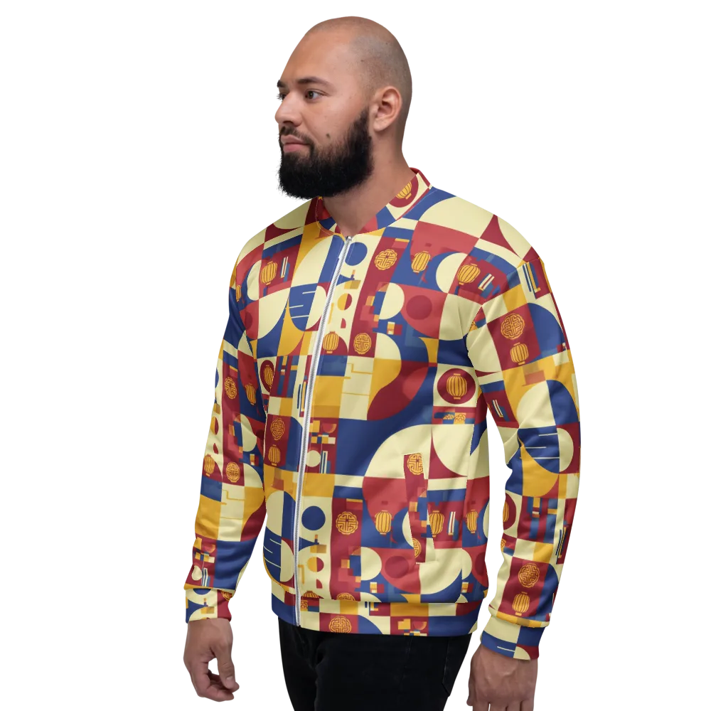 Lantern Geometry on Bomber Jacket — Left