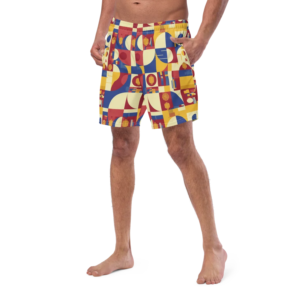 Lantern Geometry on Swim Trunks — Left Front