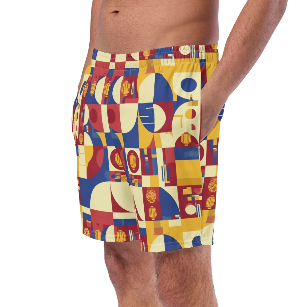 Lantern Geometry on Swim Trunks — Left Front