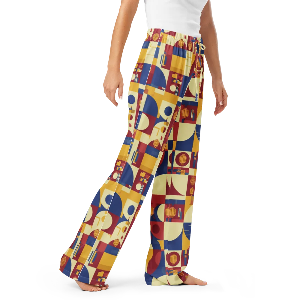Lantern Geometry on Women's Pajama Pants — Right Front
