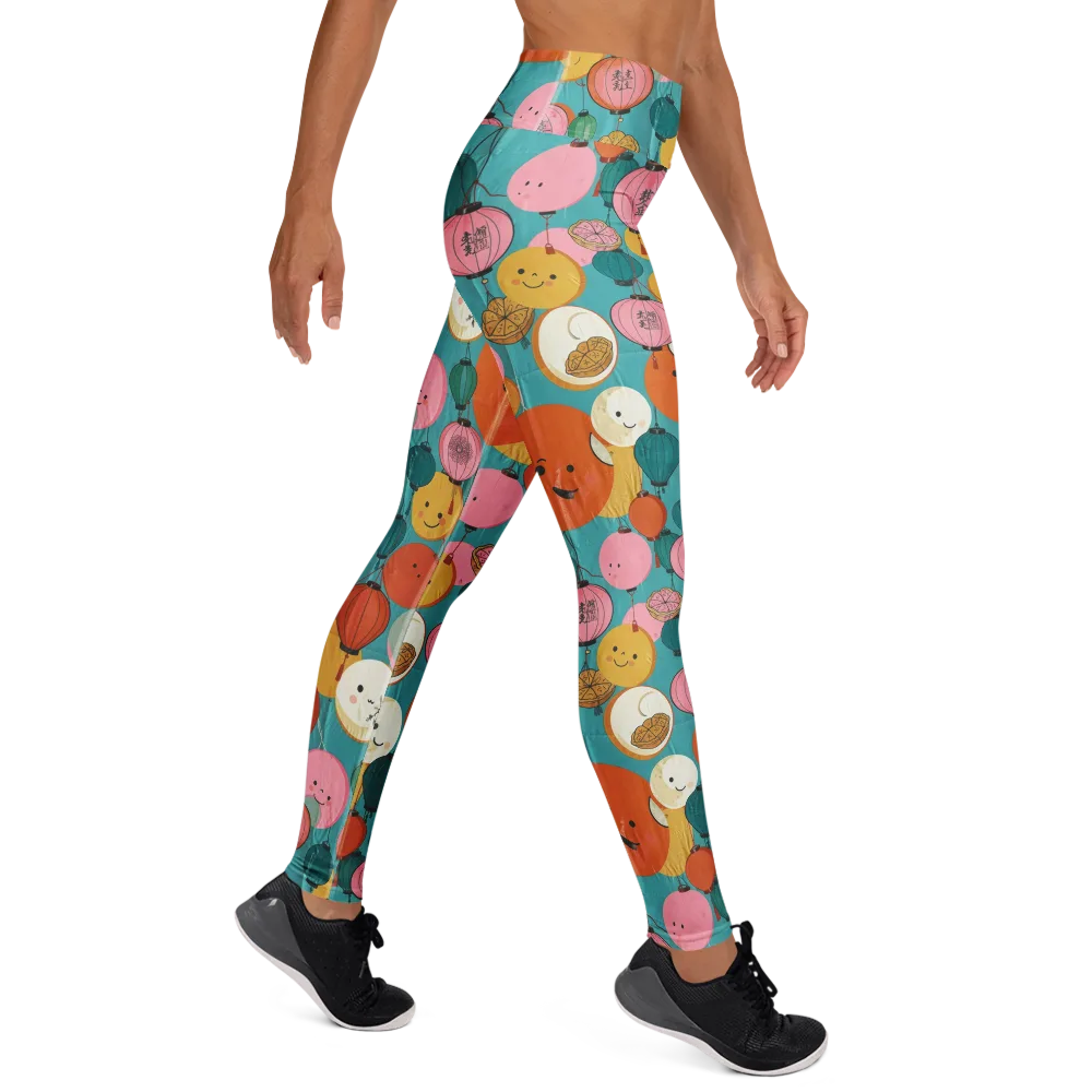 Lantern Moon Festival on Yoga Leggings — Right