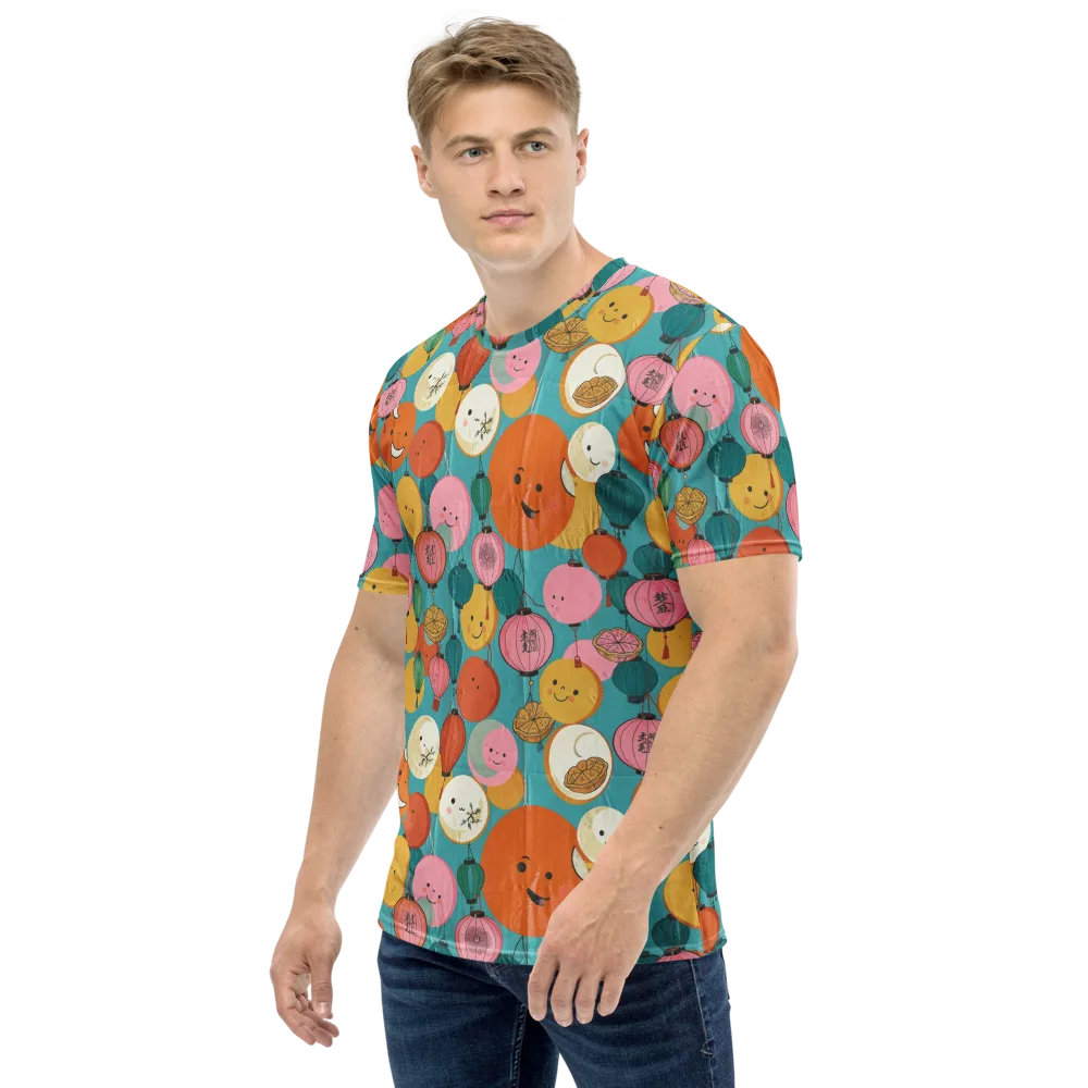 Lantern Moon Festival on Men's Crew Neck T-Shirt — Left