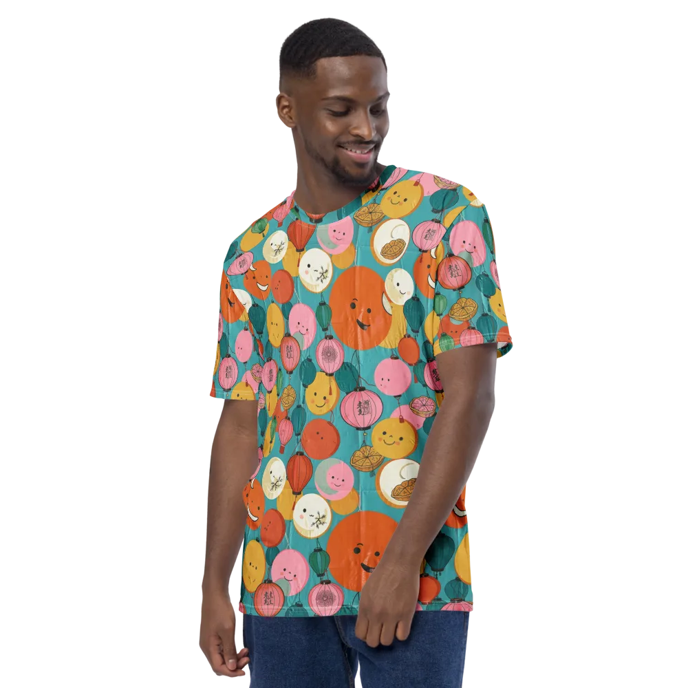 Lantern Moon Festival on Men's Crew Neck T-Shirt — Left