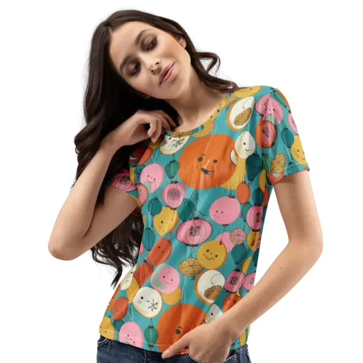 Lantern Moon Festival on a Women's Crew Neck T-Shirt