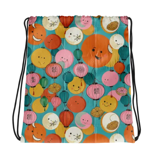 Lantern Moon Festival on a Drawstring Bag