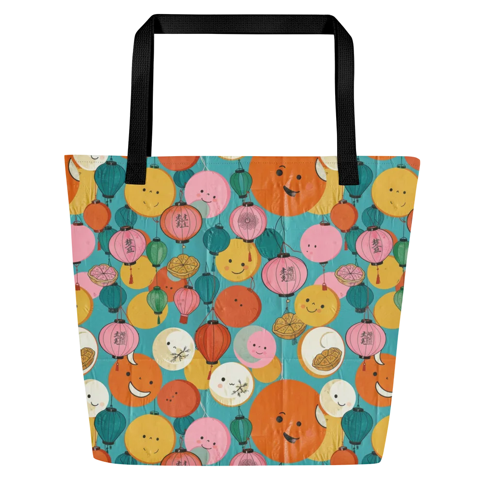 Lantern Moon Festival on Large Tote Bag W/ Pocket — Front