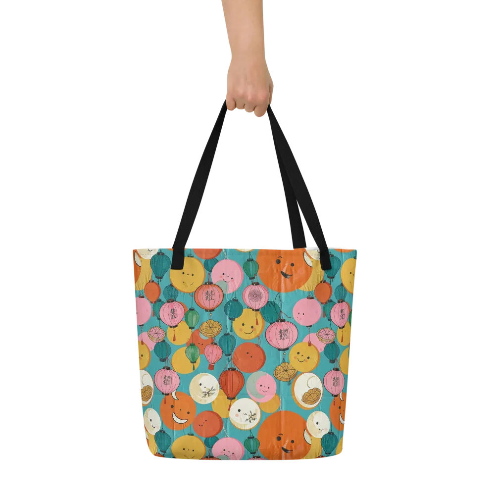 Lantern Moon Festival on Large Tote Bag W/ Pocket — Front