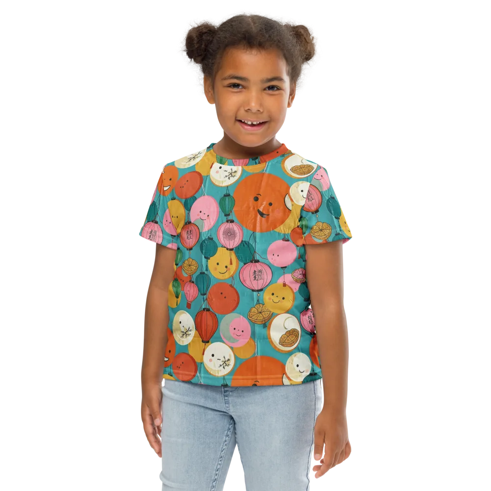 Lantern Moon Festival on Kids Crew Neck T-Shirt — Front
