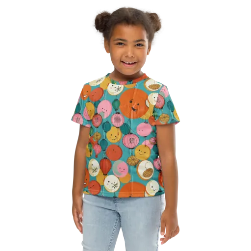 Lantern Moon Festival on a Kids Crew Neck T-Shirt