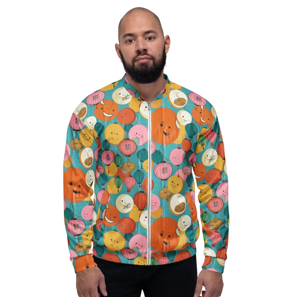 Lantern Moon Festival on Bomber Jacket — Front