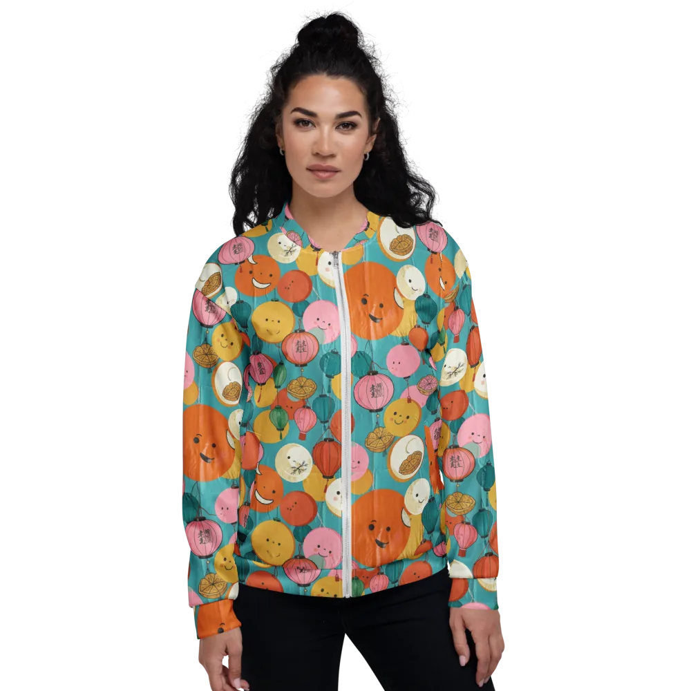 Lantern Moon Festival on Bomber Jacket — Front