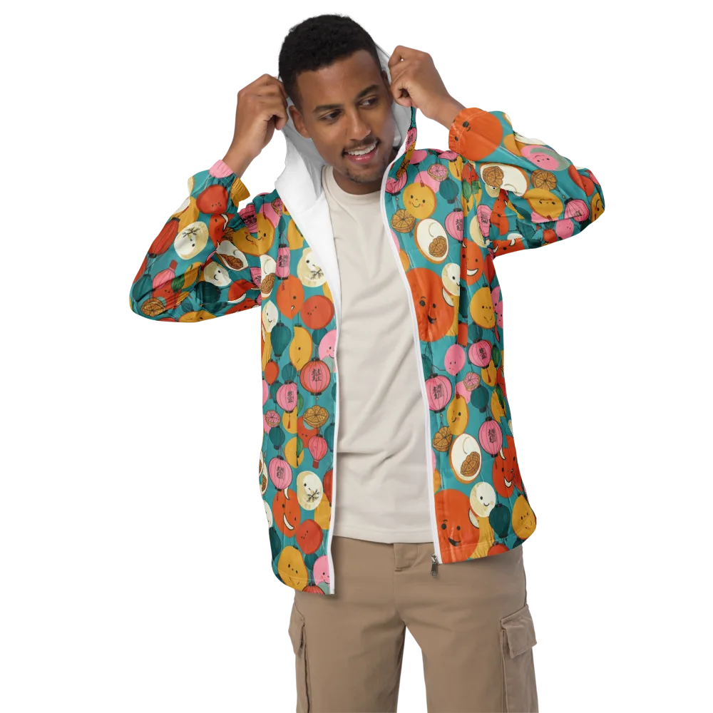 Lantern Moon Festival on Men's Windbreaker — Front