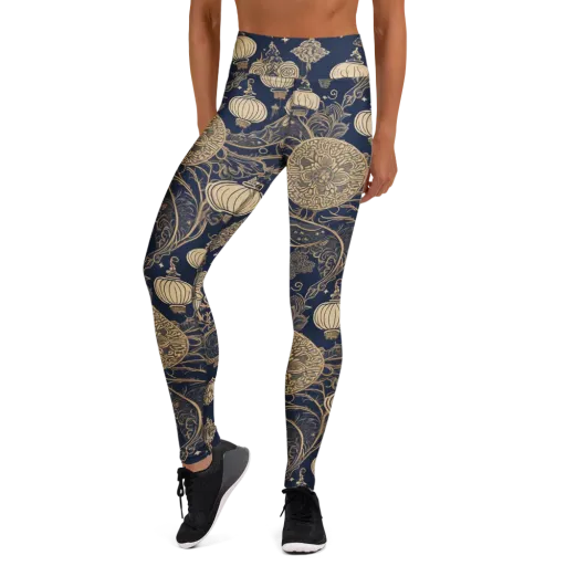 Midnight Lanterns on a Yoga Leggings