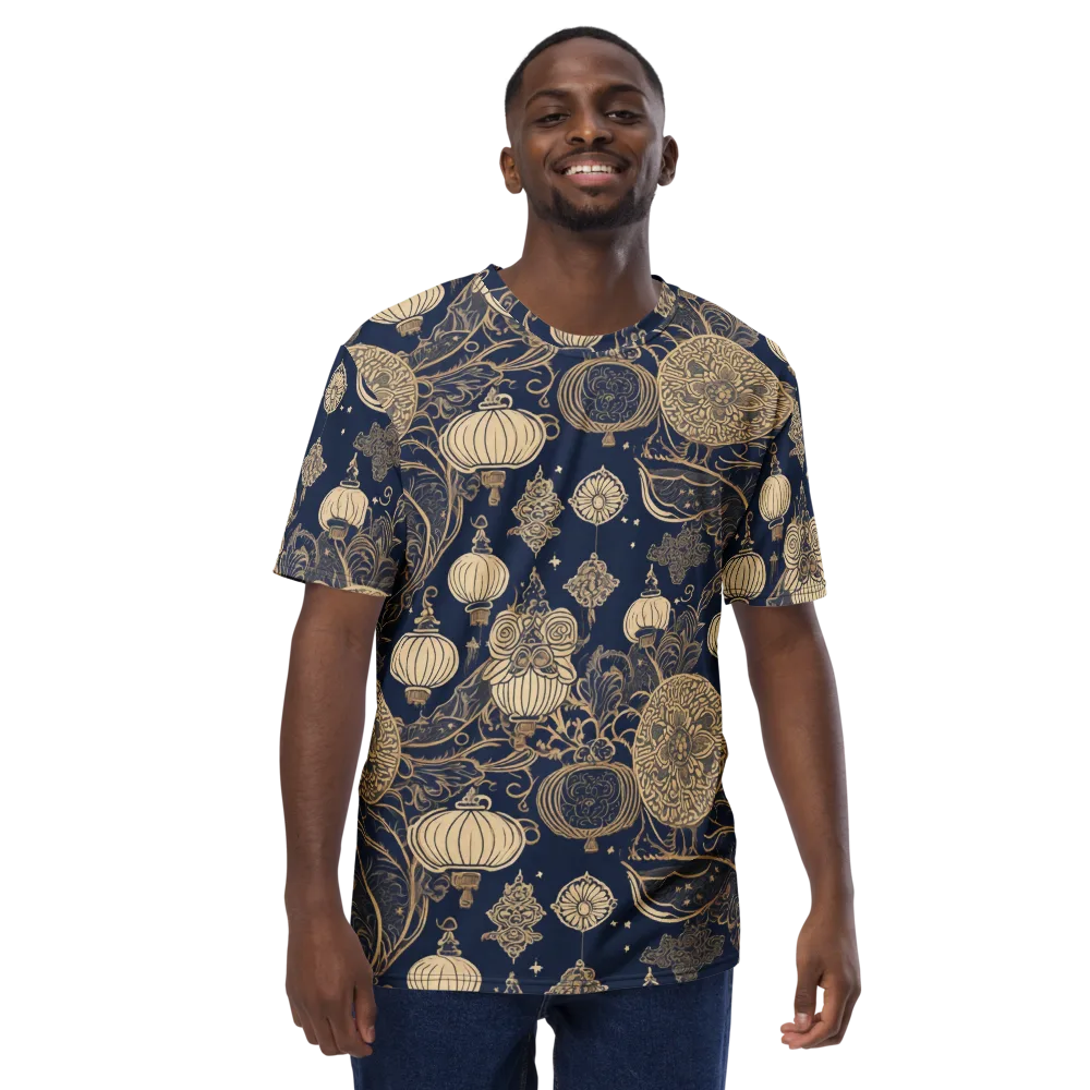 Midnight Lanterns on Men's Crew Neck T-Shirt — Front
