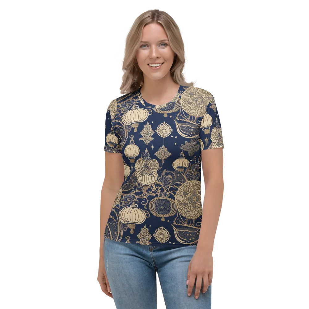 Midnight Lanterns on Women's Crew Neck T-Shirt — Front