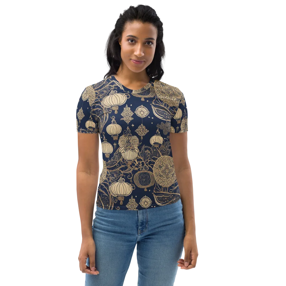 Midnight Lanterns on Women's Crew Neck T-Shirt — Front