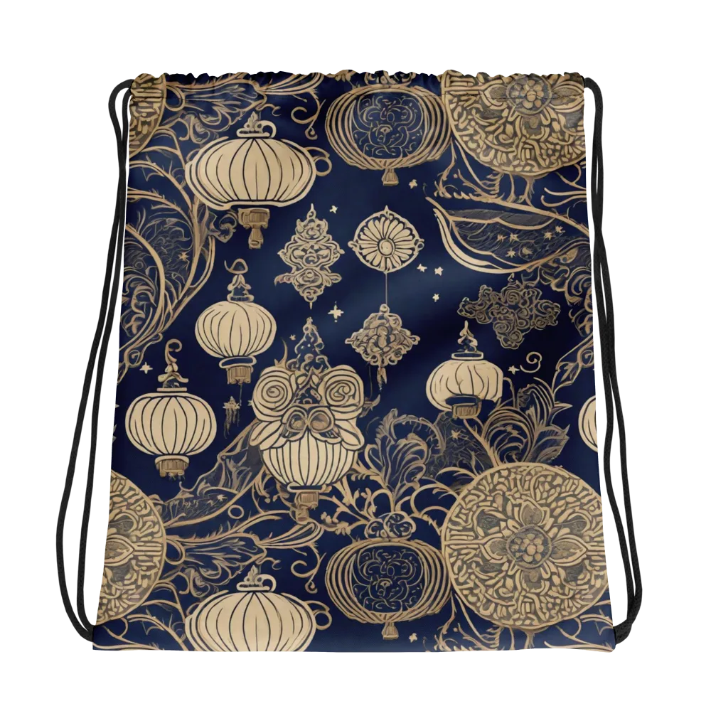 Midnight Lanterns on Drawstring Bag — Photo