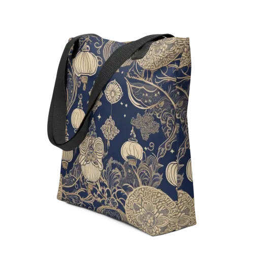 Midnight Lanterns on a Tote Bag