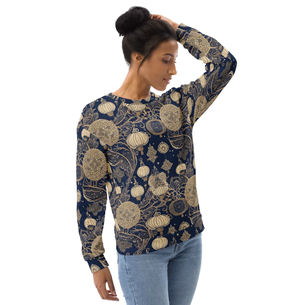 Midnight Lanterns on Sweatshirt — Right Front