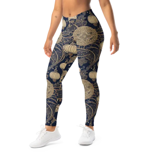 Midnight Lanterns on a Leggings