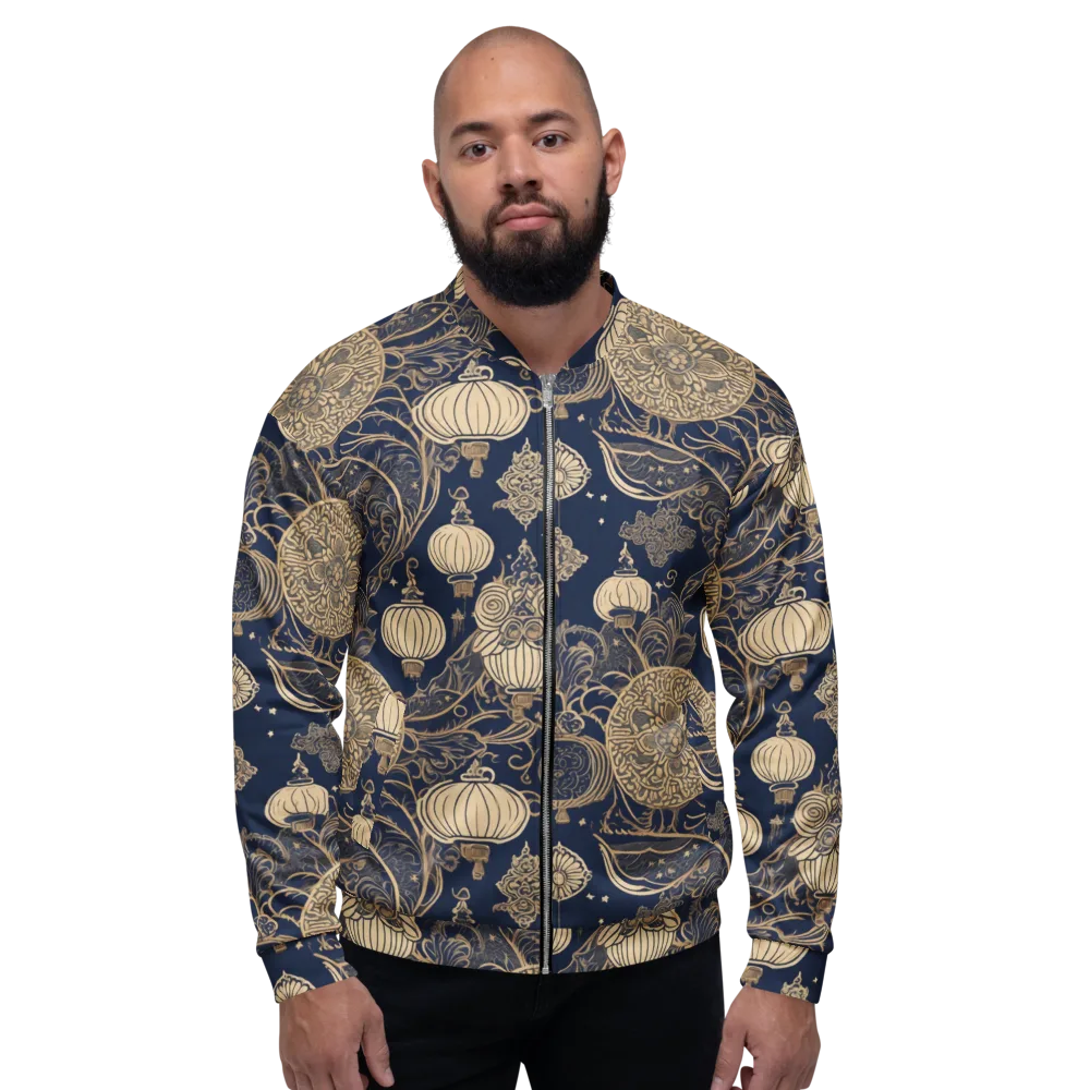 Midnight Lanterns on Bomber Jacket — Front