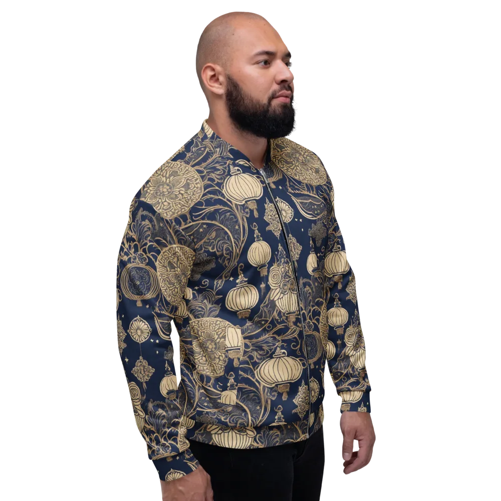 Midnight Lanterns on Bomber Jacket — Right