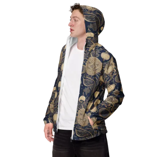 Midnight Lanterns on a Men's Windbreaker