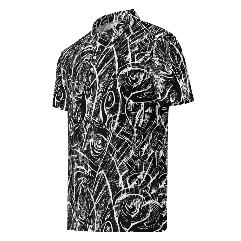 Noir Botanica on Men's Slim Fit Polo Shirt — Left Front