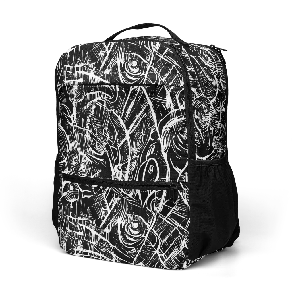 Noir Botanica on Utility Backpack — Left Front