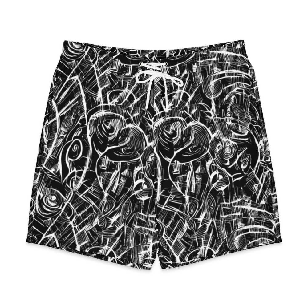 Noir Botanica on Men's Board Shorts — Front