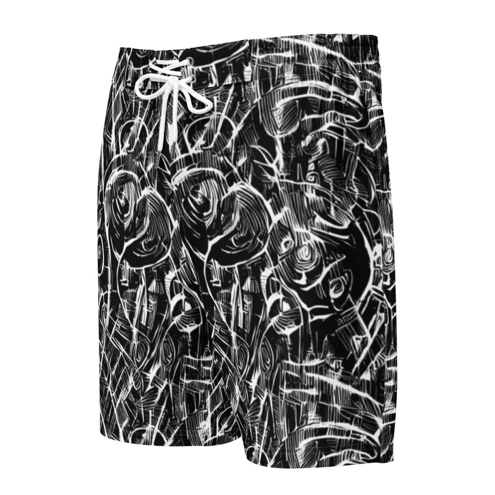 Noir Botanica on Men's Board Shorts — Front