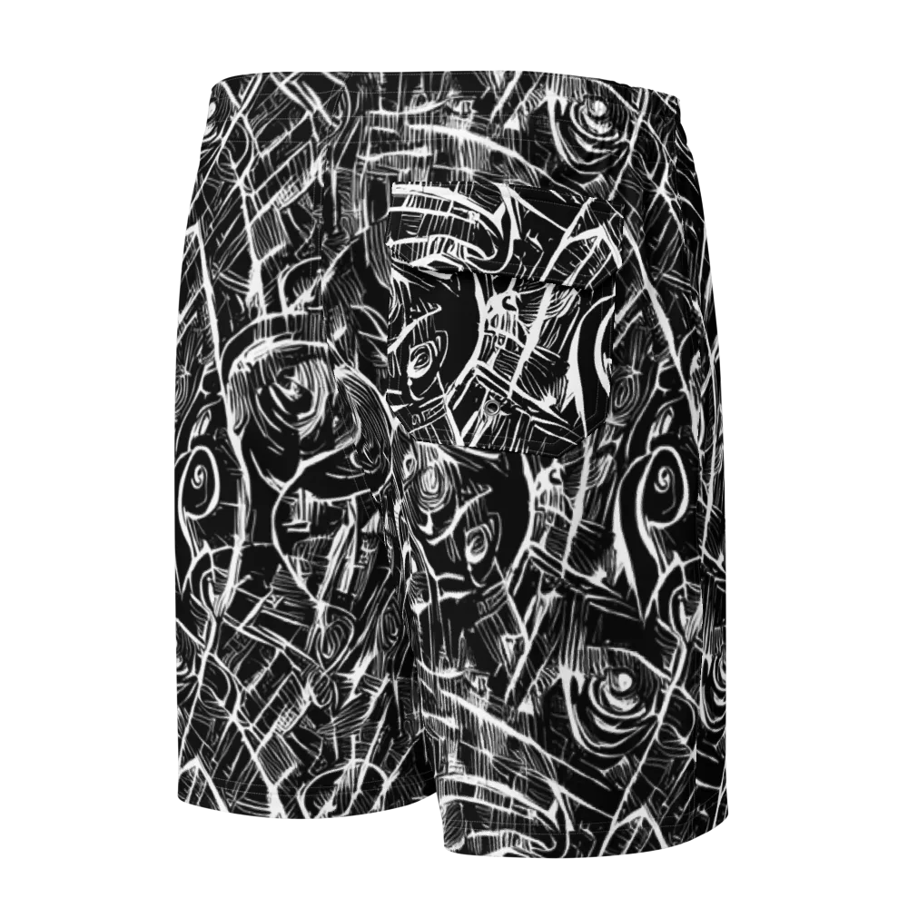 Noir Botanica on Men's Board Shorts — Back