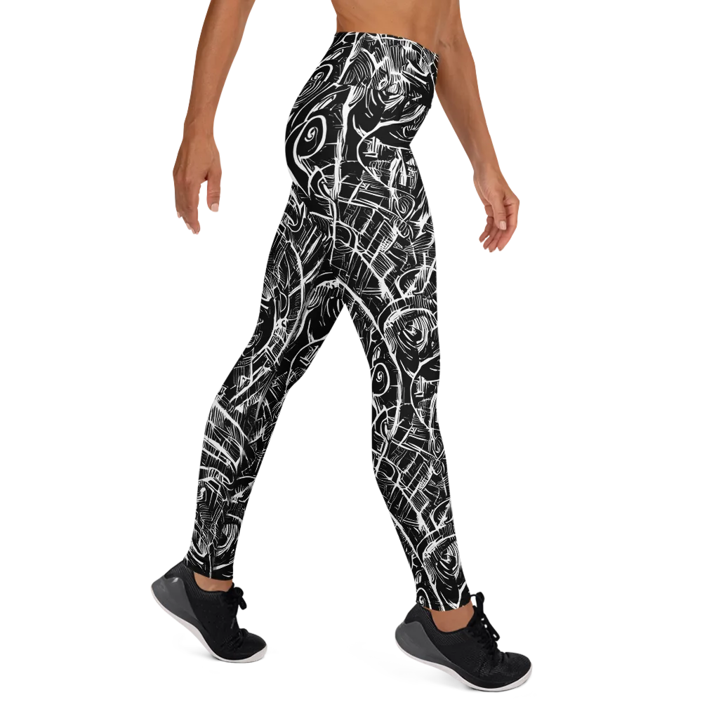 Noir Botanica on Yoga Leggings — Right
