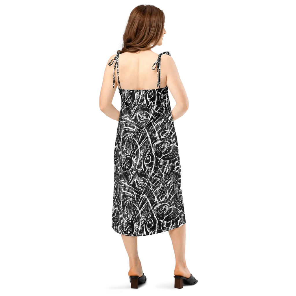Noir Botanica on Slip Dress — Back