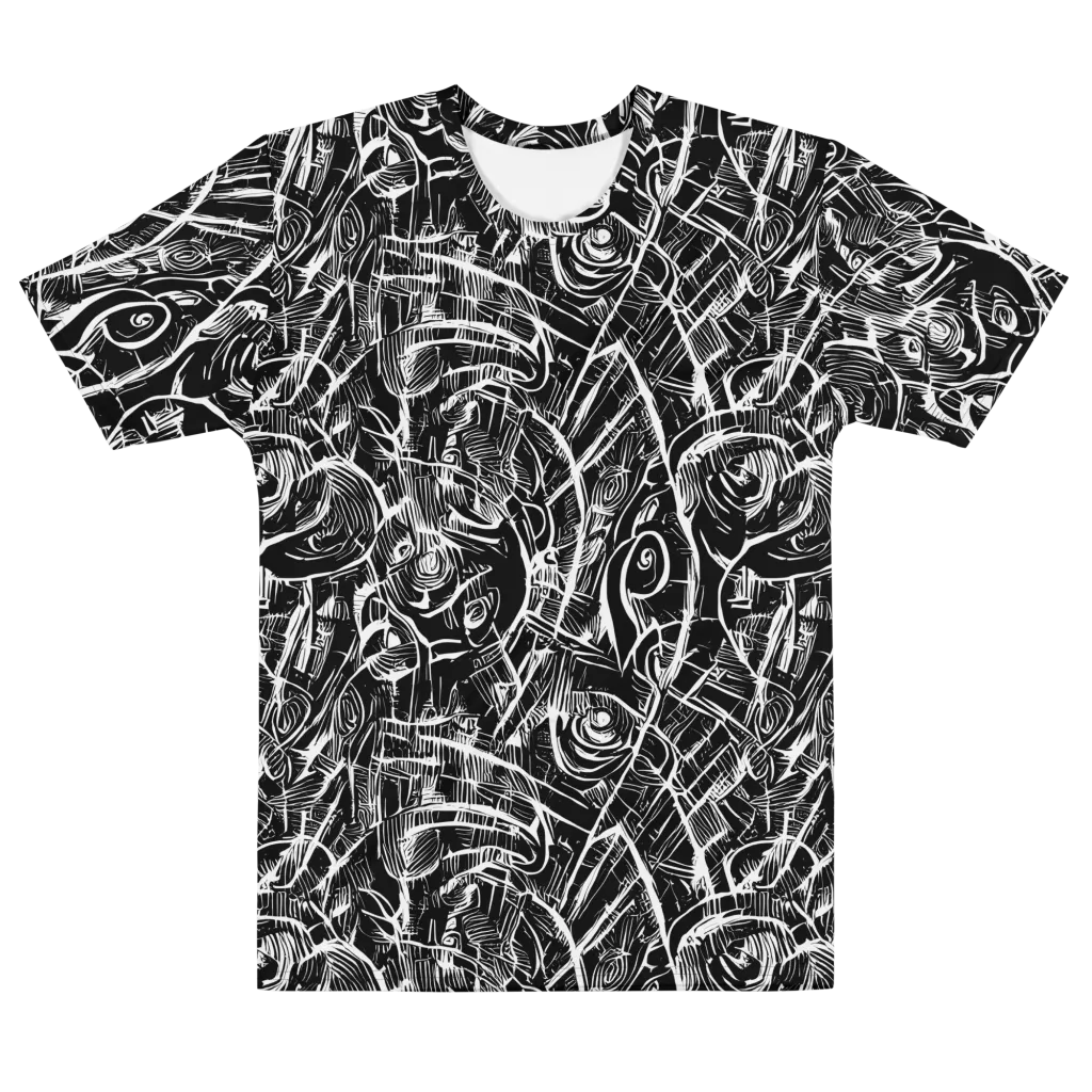 Noir Botanica on Men's Cotton Crew Neck T-Shirt — Front