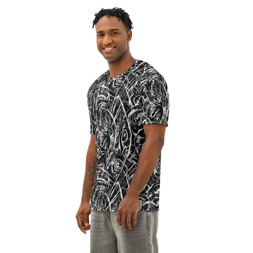 Noir Botanica on a Men's Cotton Crew Neck T-Shirt