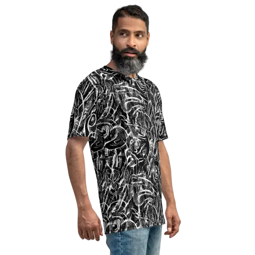 Noir Botanica on a Men's Crew Neck T-Shirt