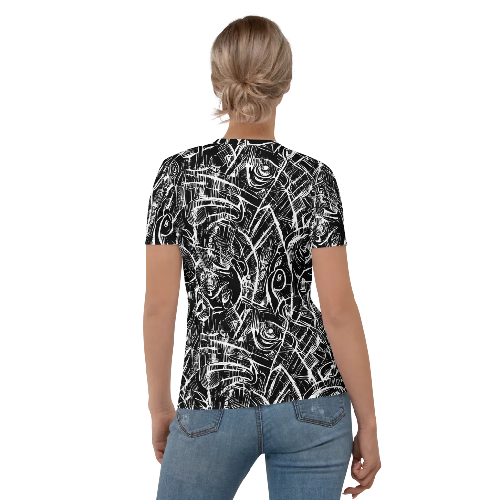 Noir Botanica on Women's Crew Neck T-Shirt — Back